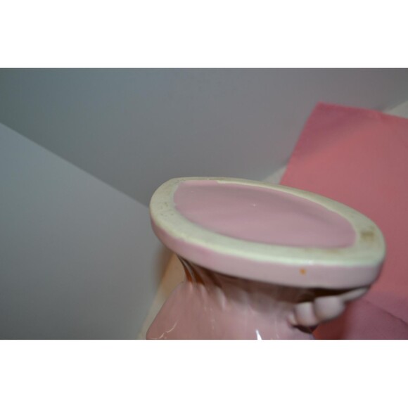 Vintage Vase Peacock 50s Pink Blue Green Ombre - Picture 5 of 6